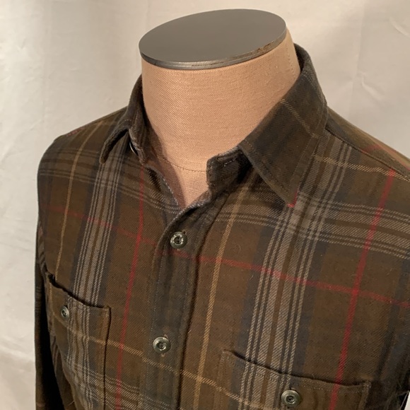 Polo Ralph Lauren Olive Ls Flannel Size Small - Picture 1 of 6